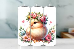 Chick Spring Tumbler Wrap Sublimation PNG Design Product Image 1