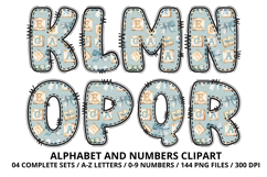 Blue Teddy Bear Alphabet PNG - Letters &amp; Numbers Clipart Product Image 3