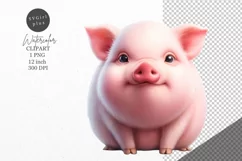 Pig clipart, Animals clipart, Funny clipart Product Image 1