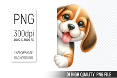 Funny Baby Dog Clipart PNG, Sublimation Dog Design Product Image 1