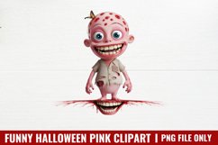Funny Halloween Pink Clipart PNG Product Image 1