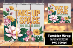 STYLISH 20oz Sublimation Design , Flower Quote Product Image 1