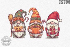 Christmas &amp; Halloween Gnome Sublimation - Clipart PNG Bundle Product Image 13