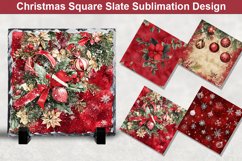 Christmas Square Sublimation Slate Designs Product Image 1