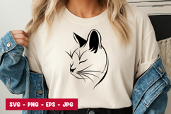 Wolf Head Outline T-Shirt Design Product Image 1