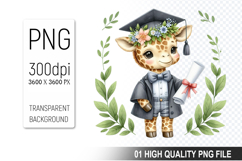 Graduation Animals Clipart PNG Bundle, High Quality PNG File Product Image 10