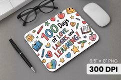 100 days of school Mouse Pad, Teacher PNG Sublimation Design Product Image 1