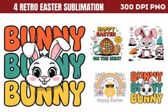 Retro Easter Sublimation PNG Product Image 1