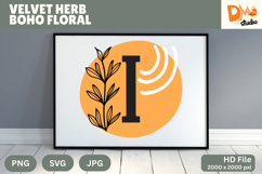 Velvet Herb Boho Floral Monogram Product Image 1