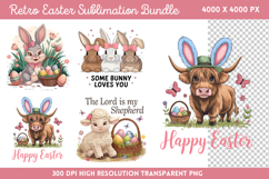 Retro Easter Sublimation PNG Product Image 1