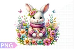 Spring Bunny Clipart - Bunny sublimation PNG Design Product Image 1