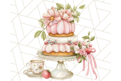 Pastel Tea Clip Art PNG with Sweets and Floral Accents Png Product Image 3