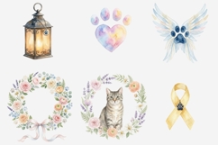 Pet Memorial Rainbow Bridge Clipart | 70 Watercolor PNG Product Image 5