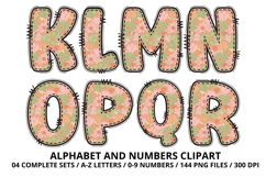 Retro Groovy Alphabert PNG 70s Numbers &amp; Letters 300 DPI Product Image 3