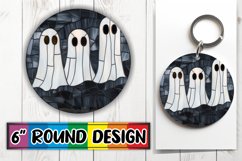Elegant Halloween Stained Glass Round Design Product Image 1