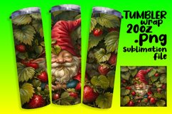 Floral Escape Gnome Sublimation Tumbler Wrap 20oz Product Image 1