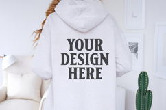 Ash Gildan 18500 Hoodie Mockup, Unisex Sweatshirt Mockup Product Image 1