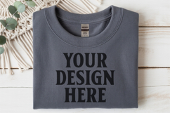 Ash Gildan 5000 Flat Lay Tshirt Mockup, G5000 mockup, trandy Product Image 1