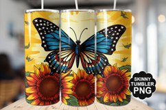 Butterfly and Sunflower Tumbler Wrap for Sublimation Product Image 1