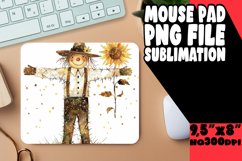 Spooky Watercolor Scarecrow Mouse Pad PNG Product Image 1
