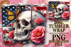 Cozy vibes 20oz tumbler wrap, Skull USA Product Image 1