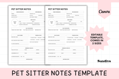 Pet Sitter Notes Template 1 Product Image 1