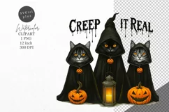 Halloween clipart, Cat clipart, Autumn clipart Product Image 1