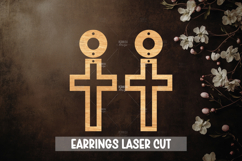 Cross Earrings Laser Cut SVG I Christian Cross Earrings Product Image 1