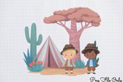Watercolor Safari Adventure Clipart PNG Product Image 1