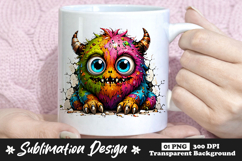Rainbow Furry Monster Clipart Sublimation PNG Product Image 1