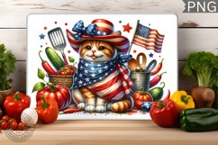 Cat kitchen Cutting Board - Patriotic Cutting Board Product Image 1