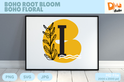 Boho Root Bloom Boho Floral Monogram Product Image 1