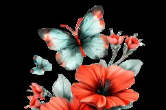 Butterflies With Flowers Clipart Bundle Product Image 19