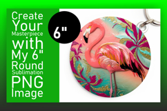 Unique Round Design Coaster Artwork , Flamingo Product Image 1
