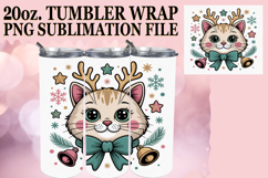 Bright Nights 20oz tumbler wrap, Cute Christmas Product Image 1