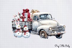 White Rustic Christmas Clipart PNG Product Image 1