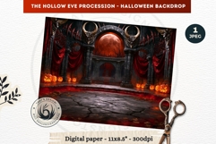 Gothic Halloween background - Hollow Eve Procession Backdrop Product Image 1