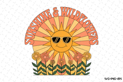 Sunshine &amp; Wildflowers SVG | Quotes| SVG Cut Files Product Image 1