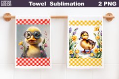 Farm Kitchen Towel |Duck Spring Towel Sublimation Product Image 1