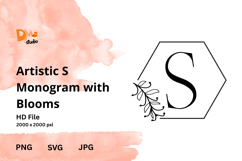 Artistic Monogram with Blooms Product Image 1