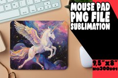 Sparkling Holiday Unicorn Mouse Pads Product Image 1