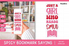 Spicy Bookmark Saying SVG | Book Lovers - Just A Girl Product Image 1