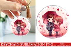 Valentine&#039;s Day Photo Keychain Sublimation PNG Design Product Image 1
