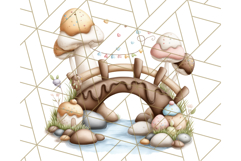 Cozy Cookie Village Clipart, Gingerbread Holiday PNG Product Image 3