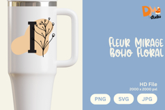 Fleur Mirage Boho Floral Monogram Product Image 1