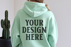 Mint Gildan 18500 Hoodie Sweatshirt Mockup, Unisex Hoodie Product Image 1