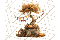 Autumn Circus Clipart Carnival Tent Fall PNG, Vintage Circus Product Image 3