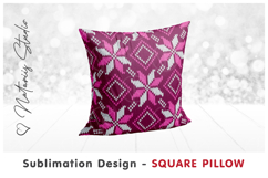 Cozy Christmas Knitted Design - Sublimation Square Pillow Product Image 1