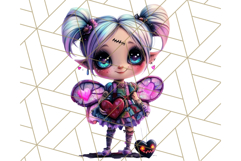 Halloween Fairy Clipart PNG, Cute Chibi Fairy Art Clip Art Product Image 3