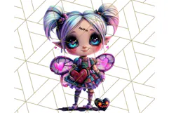 Halloween Fairy Clipart PNG, Cute Chibi Fairy Art Clip Art Product Image 3
